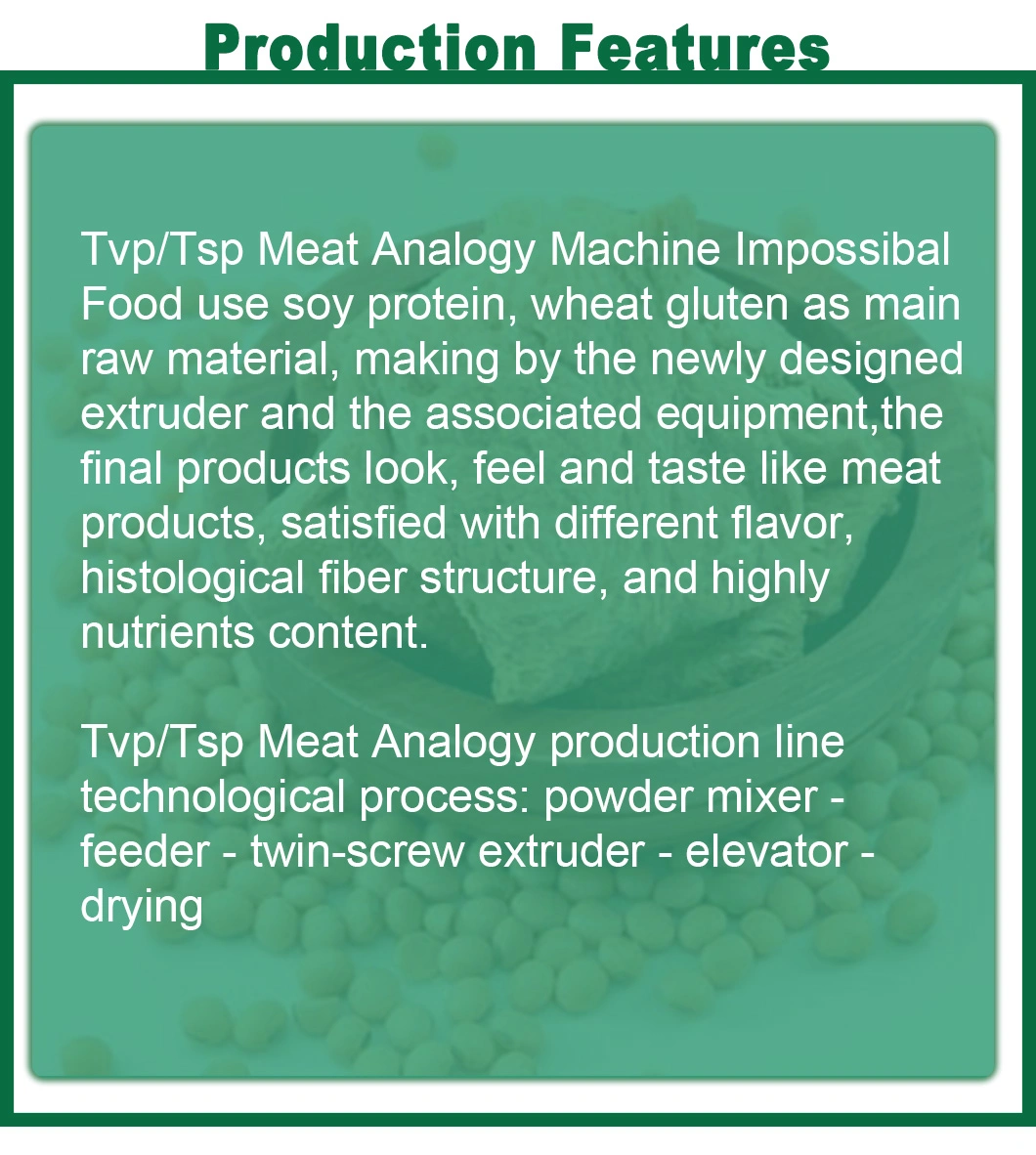 Automatic Soya Chunks Tvp Textured Soy Vegetable Protein Nuggets High Moisture Meat Analogue Extruder Production Processing Extrusion Line System Making Machine