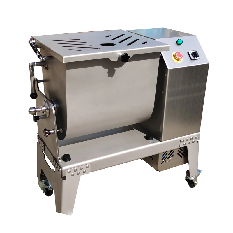 50kg Electric Stainless Steel Meat Processing Cutting Mixing Machine Sausage Stuffing Stuffer Chicken Beef Pork Blender Grinder Mincer Mixer Manufacturer