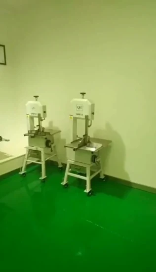Máquina de sierra para huesos de piso de 1,5 kw, artículos comerciales fabricados en China, sierra de cinta para carne de alta calidad, altura de corte de 0-300 mm (QH300A+)